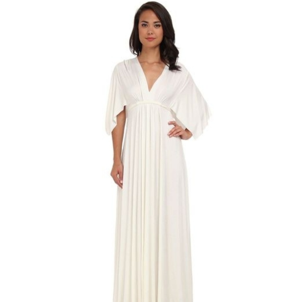 Rachel Pally Long Kaftan Dress Gown, Cream NWT